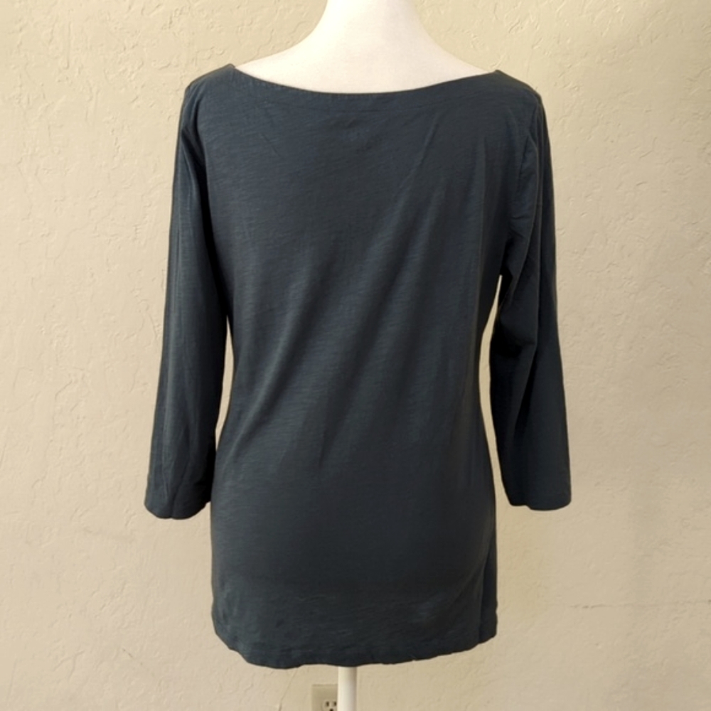 3/$20๐ LOFT Steel Blue Classic 3/4 Sleeve Everyday Tee Size Medium - Picture 4 of 6
